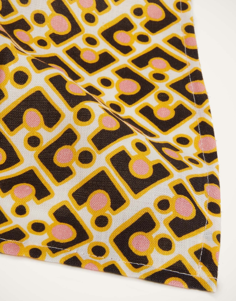 La DoubleJ Large Napkins Set Of 2 La DoubleJ Large Napkins Set Of 2 Puzzle Rosa NAP0006LIN001PUZ0002