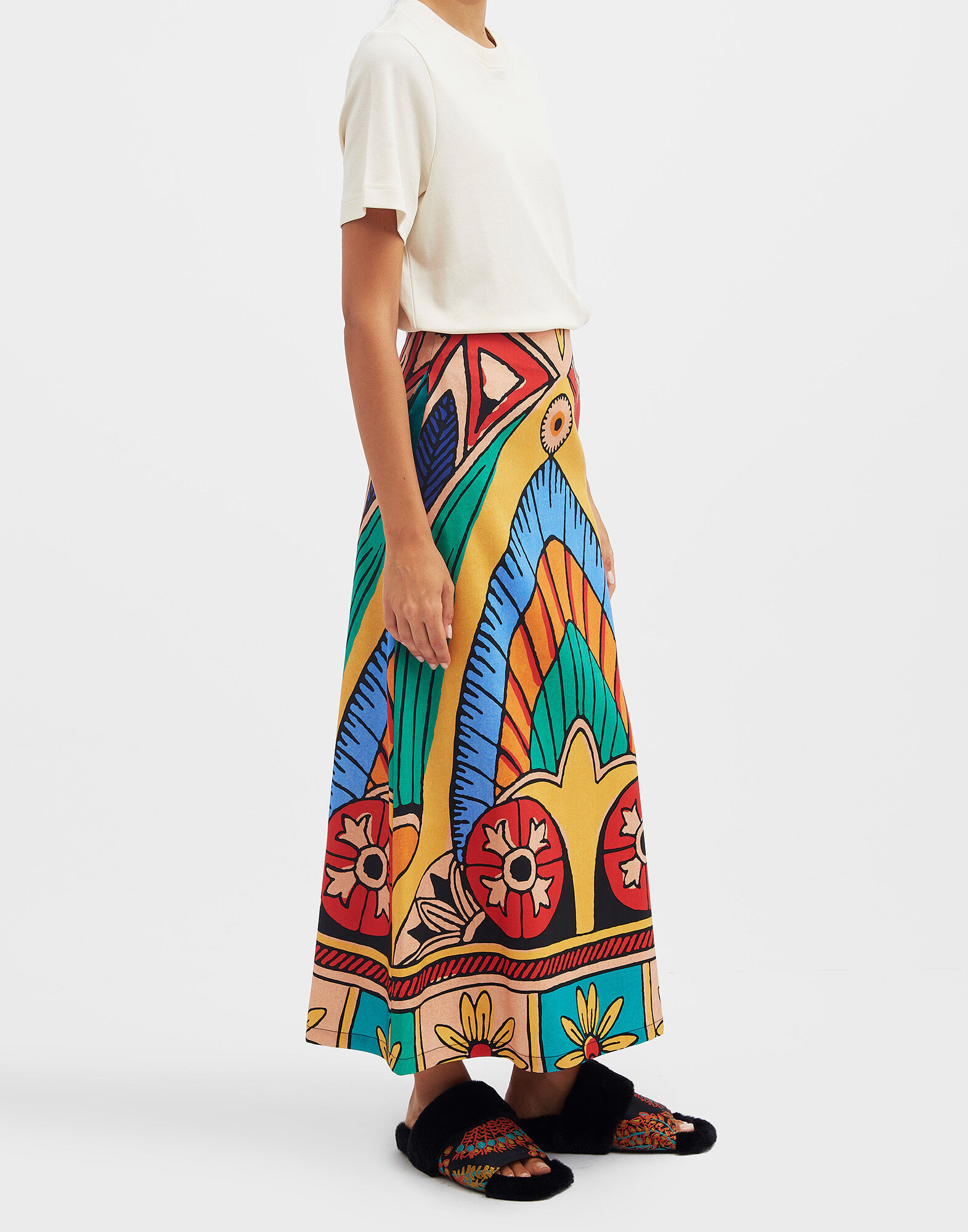 La DoubleJ A-Long Skirt Philae Plac&eacute;e SKI0018CAD001PHI01MU01