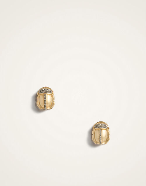 La DoubleJ Khepri Studs 24K Gold Plate & Rhinestone EAR0071BRA009SOLIDYE05