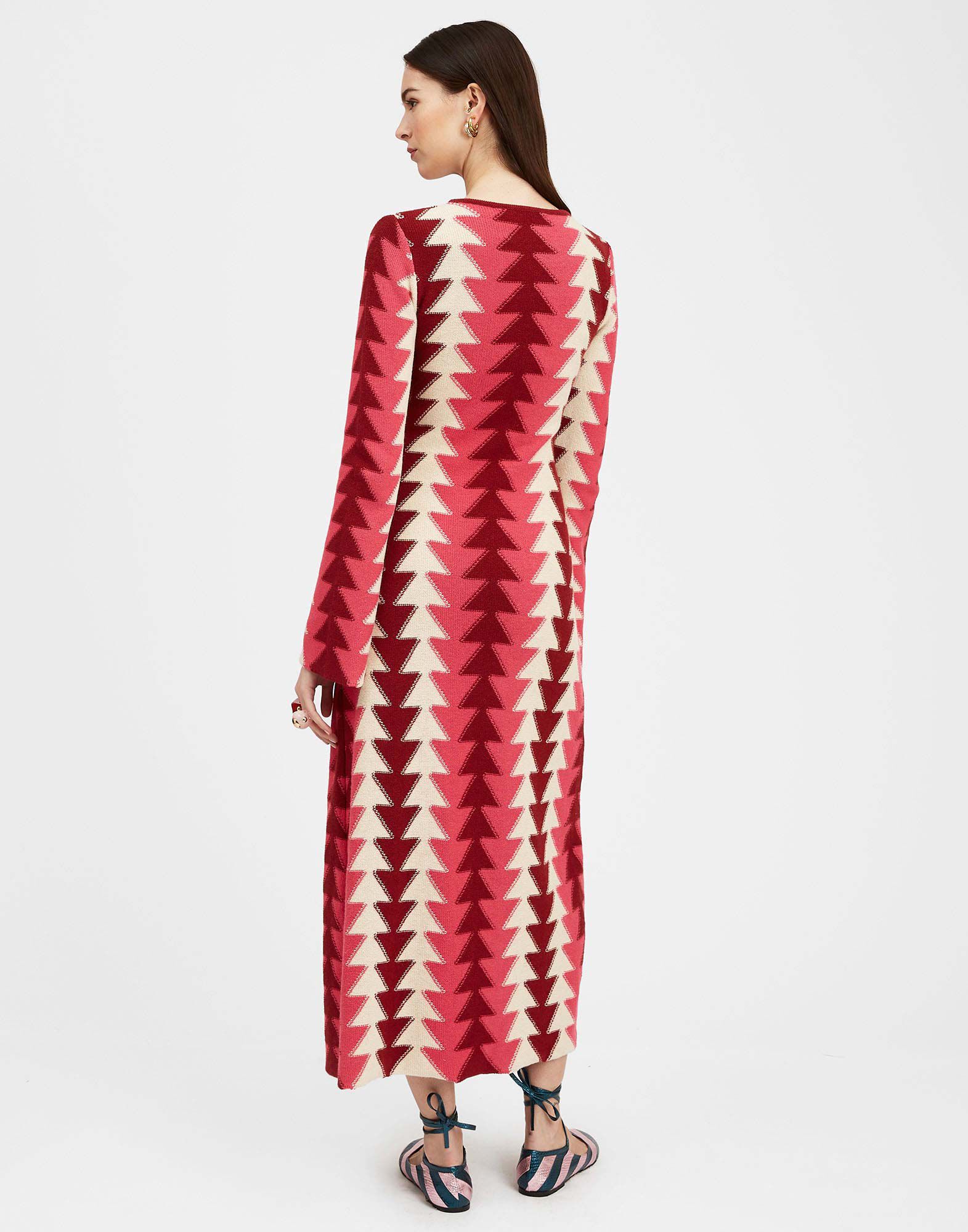 La DoubleJ Trine Knit Dress Bordeaux DRE0642KNI096VA208RE02