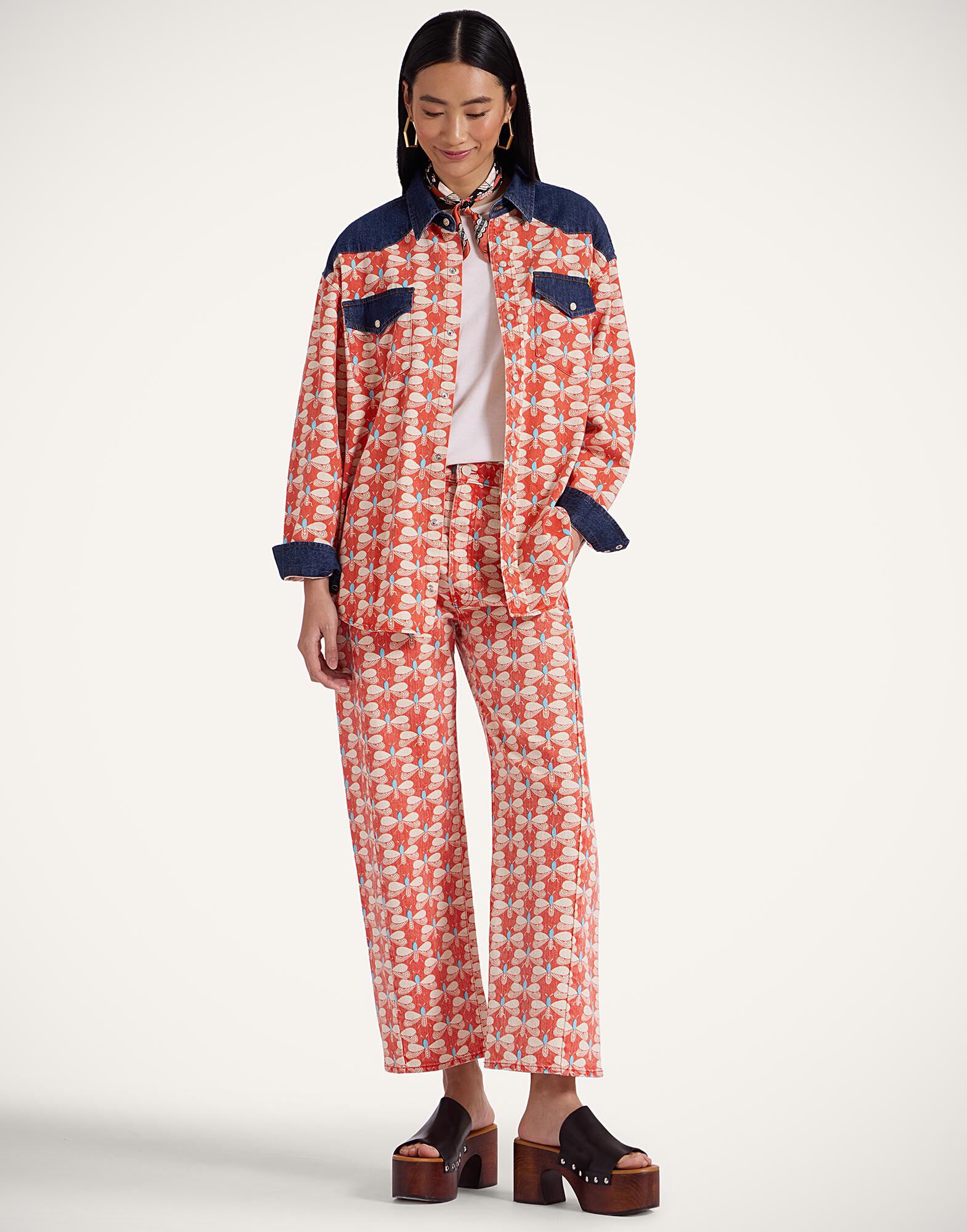 La DoubleJ The Tycoon Shirt Pull My Petaltail Orange SHI0136COT072PET03OR02