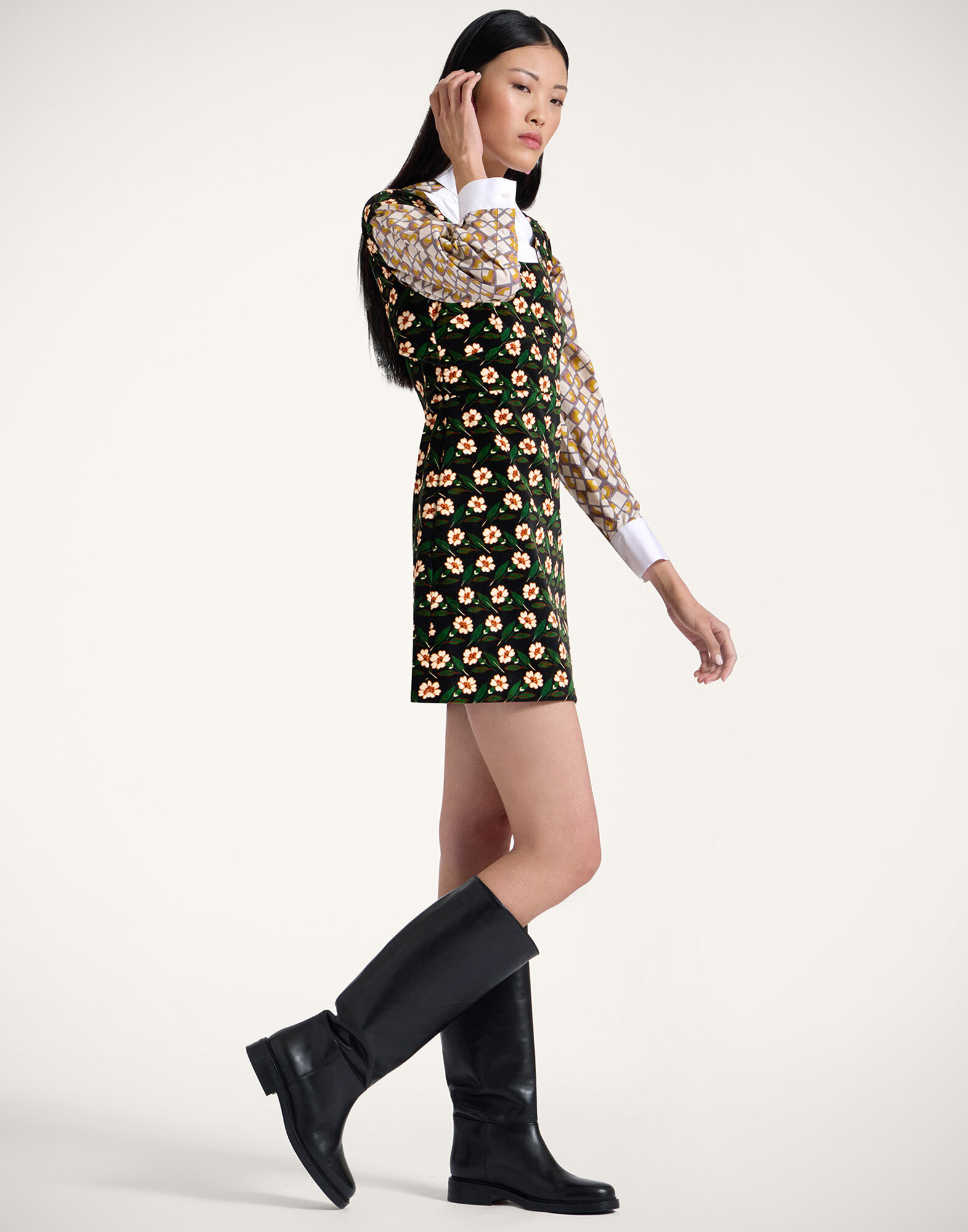 La DoubleJ Mini Arabesque Dress Mayfair Black DRE0833VEL001MAY01BL01