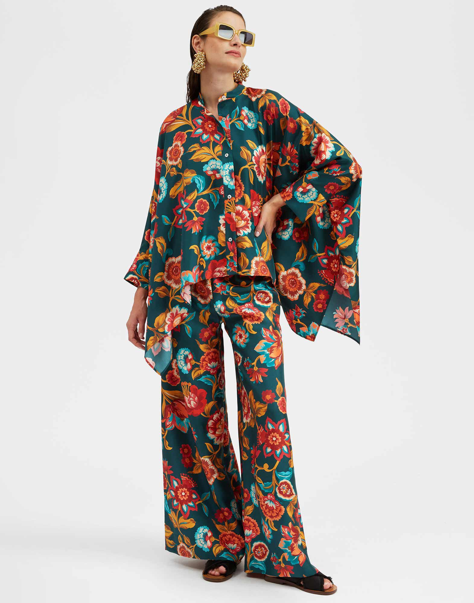 La DoubleJ Foulard Shirt Hottie Emerald SHI0075SIL001HOT01GR04