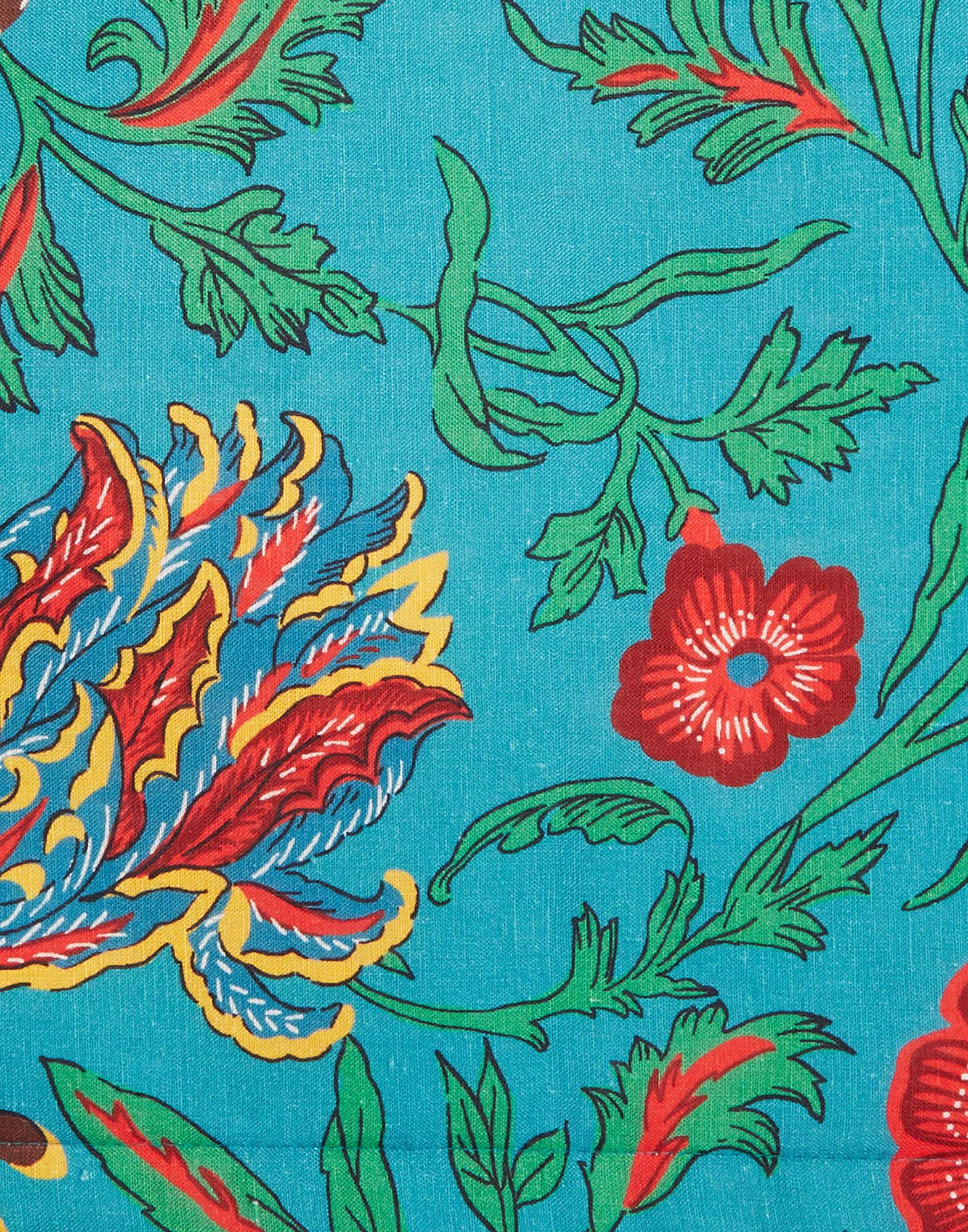 La DoubleJ Placemat Set Of 2 Dragon Flower Turchese TBM0001LIN001DRA0005
