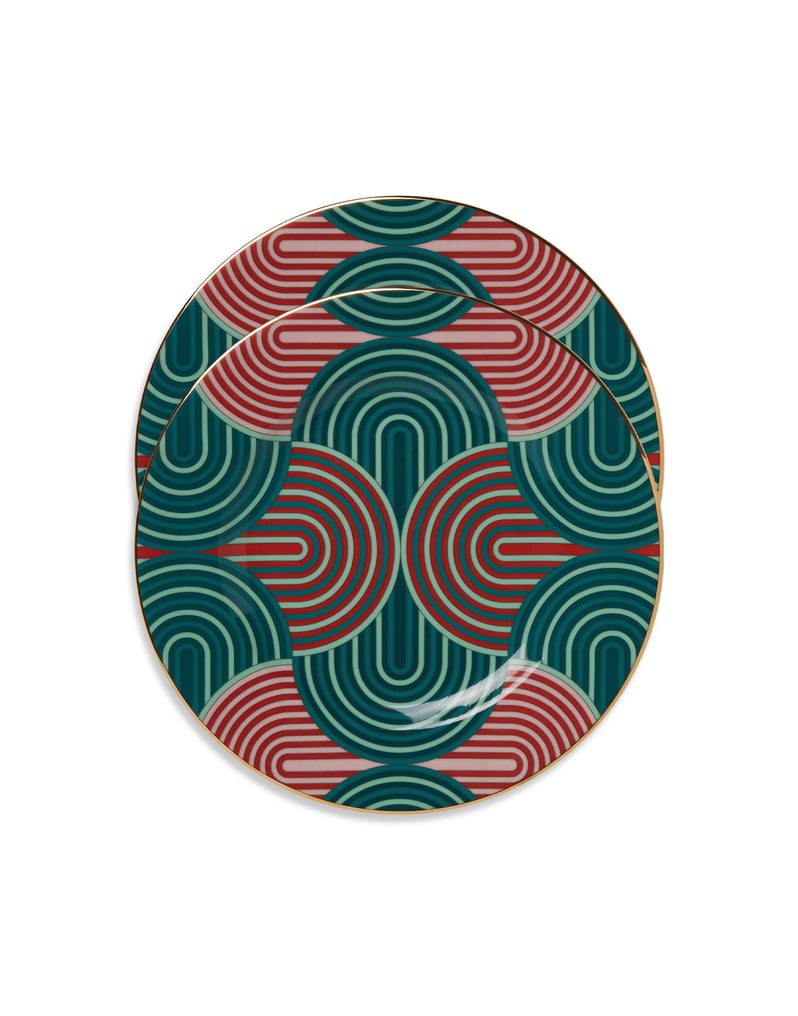 La DoubleJ Dinner Plates Set Of 2 La DoubleJ Dinner Plates Set Of 2 Slinky Green DIN0002CER001SLI05GR02