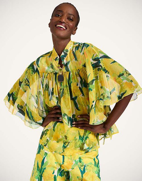 La DoubleJ Frapp&eacute; Top Zesty Yellow TOP0154CRE009ZES01YE02