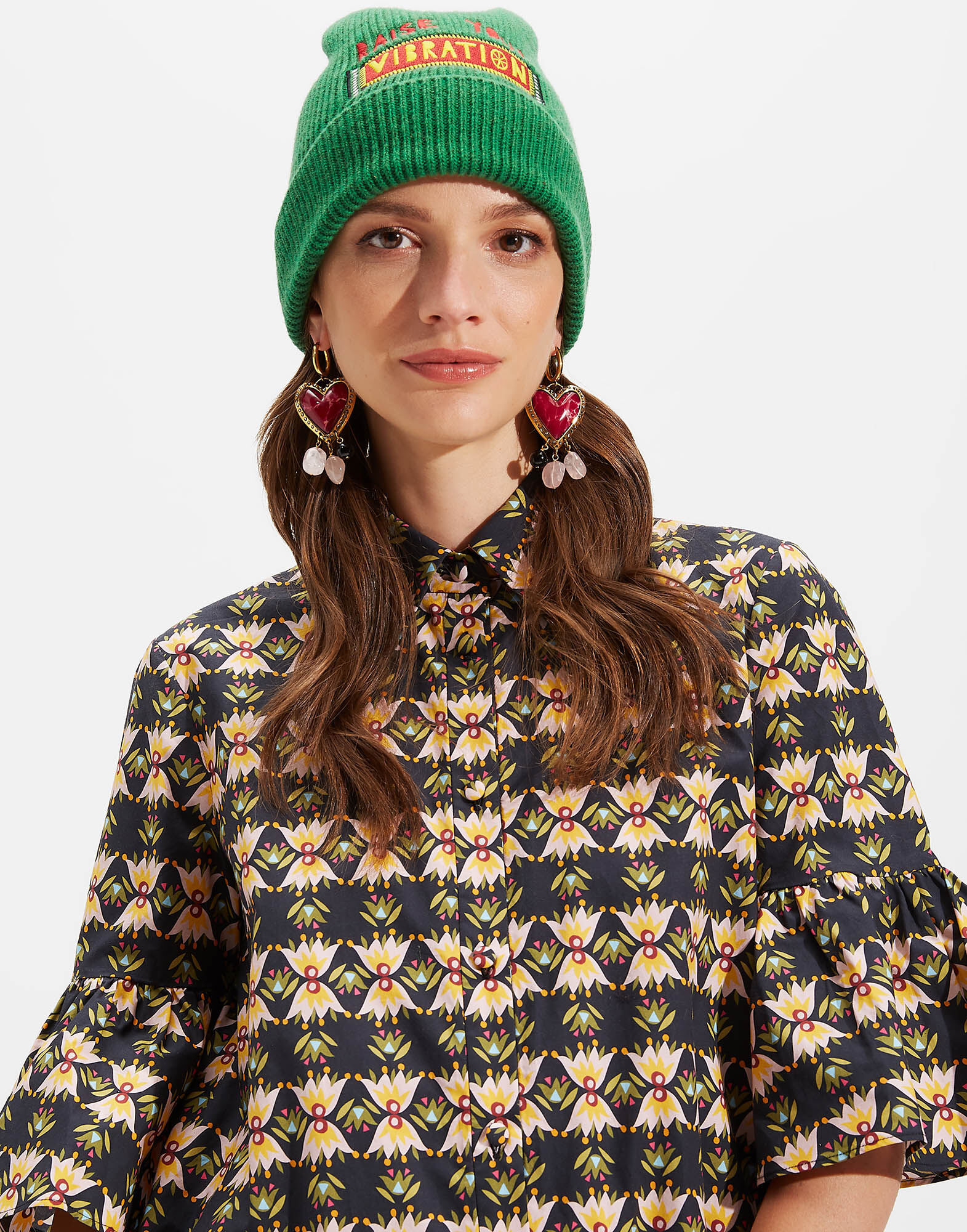 LaDoubleJ Beanie Solid Green HAT0002KNI029GRE0002