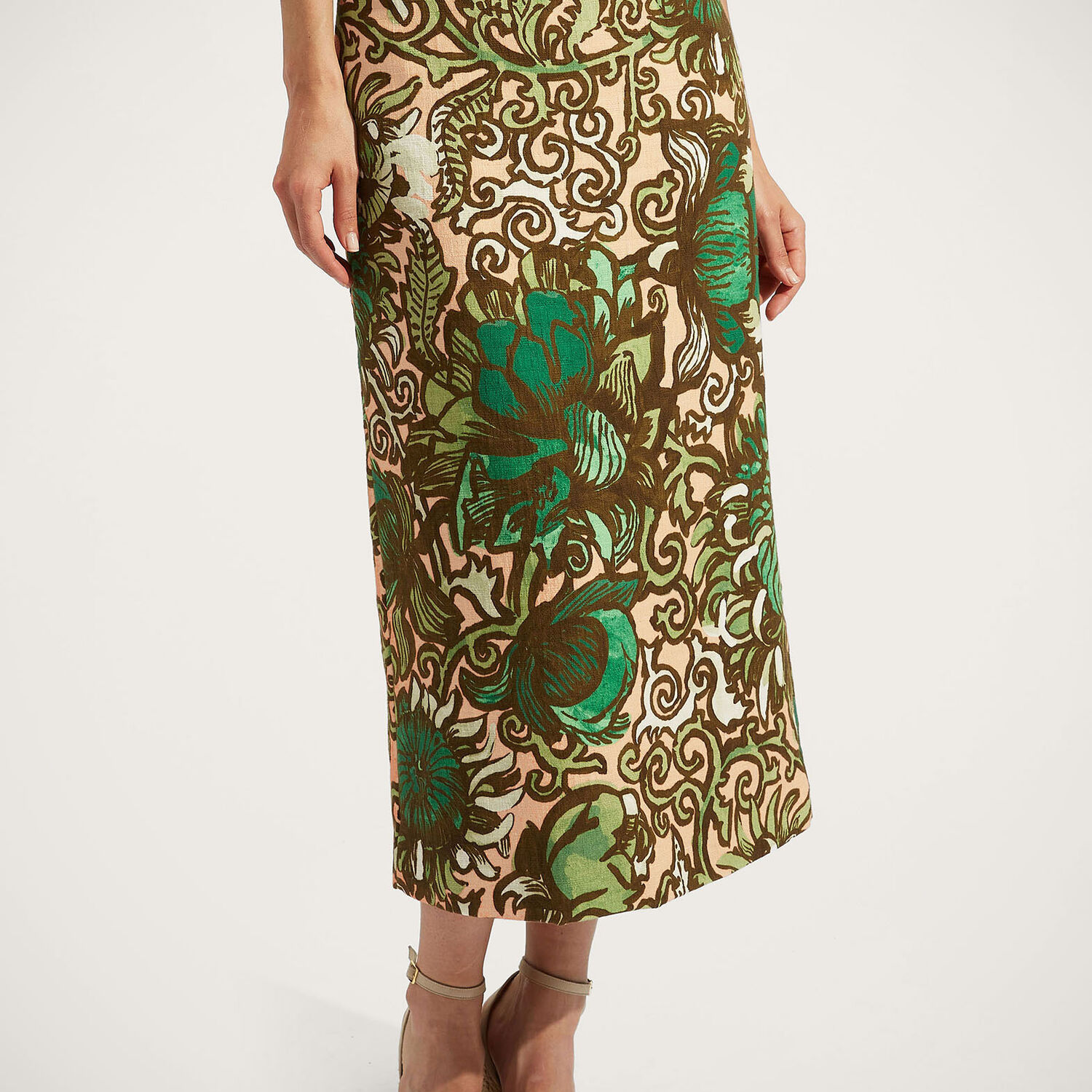 La Doublej Pencil Skirt In Anemone Pink