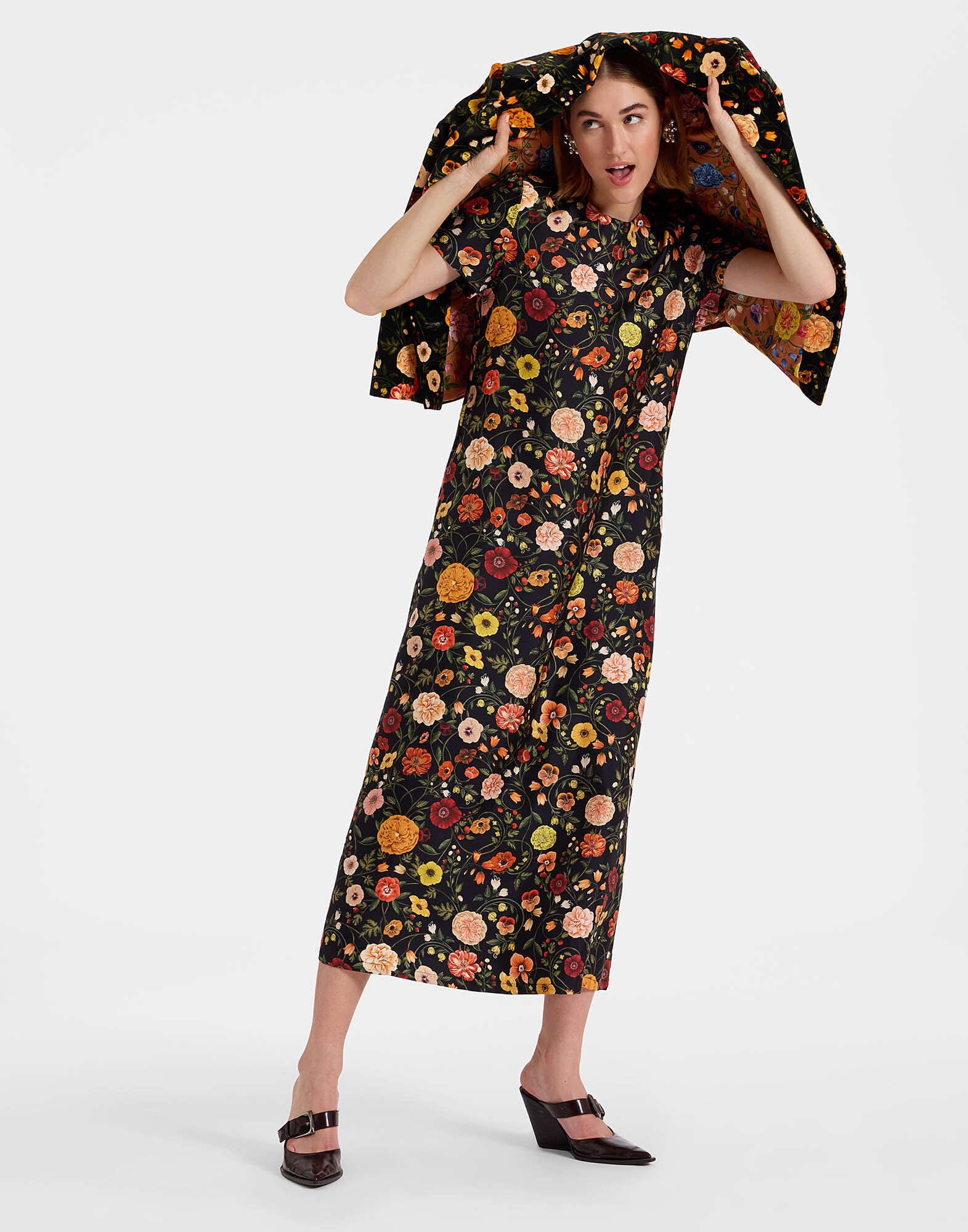 Swing Dress in Botticelli Black fur Damen La DoubleJ