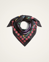La DoubleJ Foulard 90 La DoubleJ Foulard 90 Zooflora Butterbird Placée Black SCA0067SIL006BTB03BL01