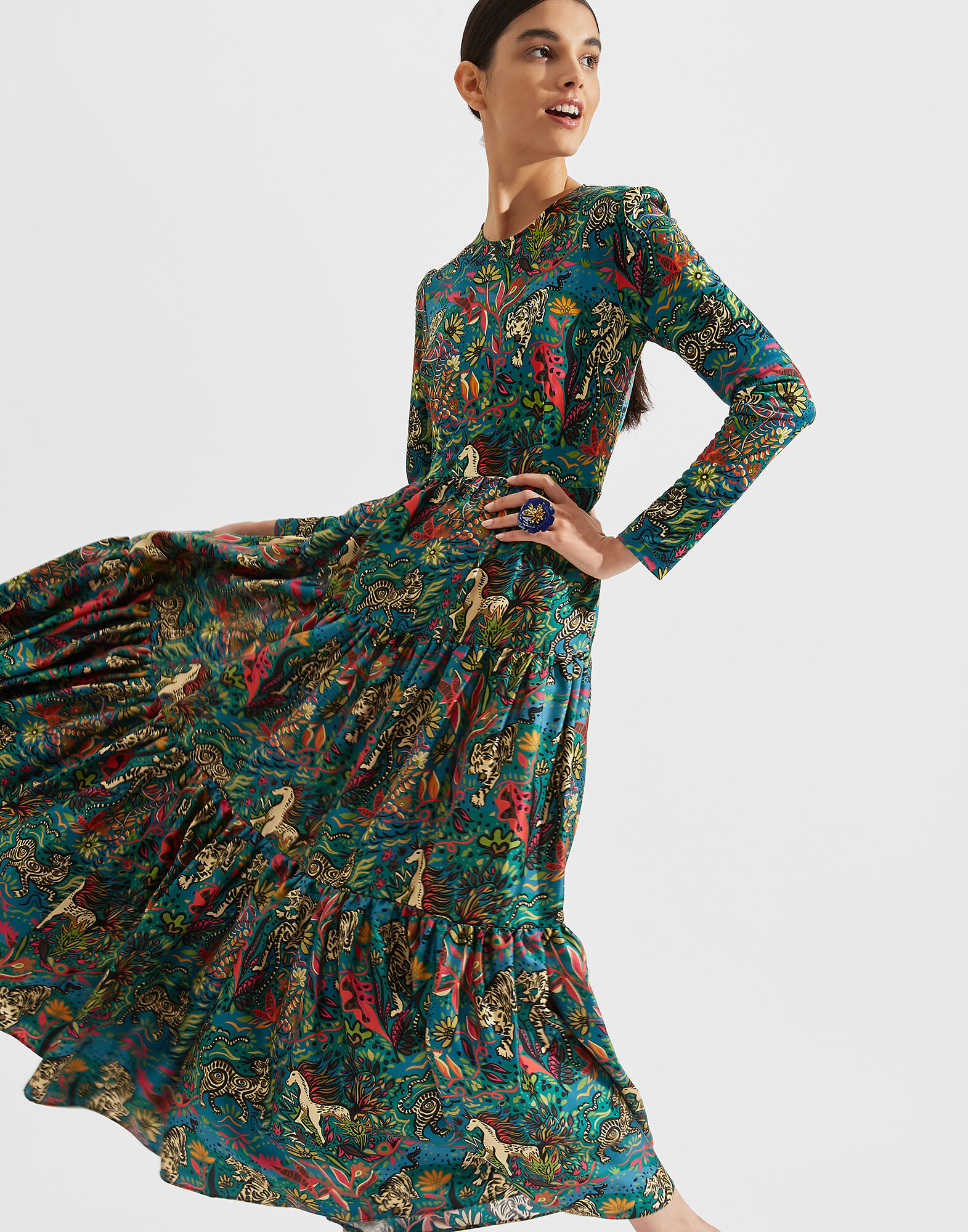 La DoubleJ Big Dress Giungla DRE0172SIL001GIU0001