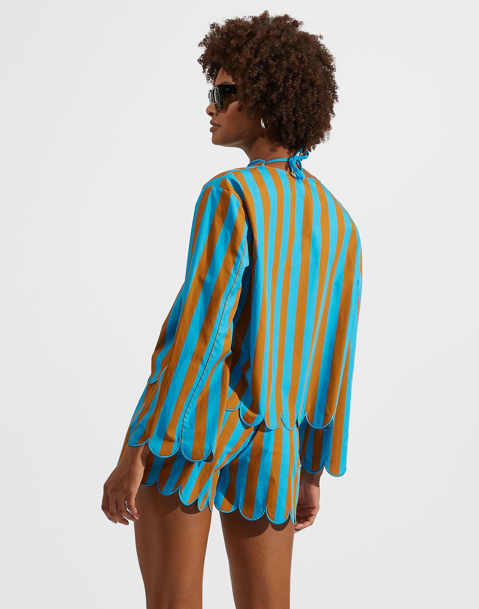 La DoubleJ Double Dutch Jacket Embroidered Riviera Turchese JAC0067COT039RIV02BU08