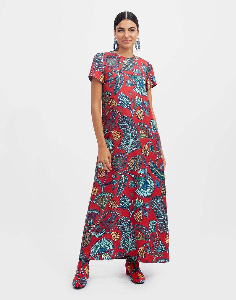 La DoubleJ Swing Dress La DoubleJ Swing Dress Sicomore Red DRE0001SIL001SIC01RE01