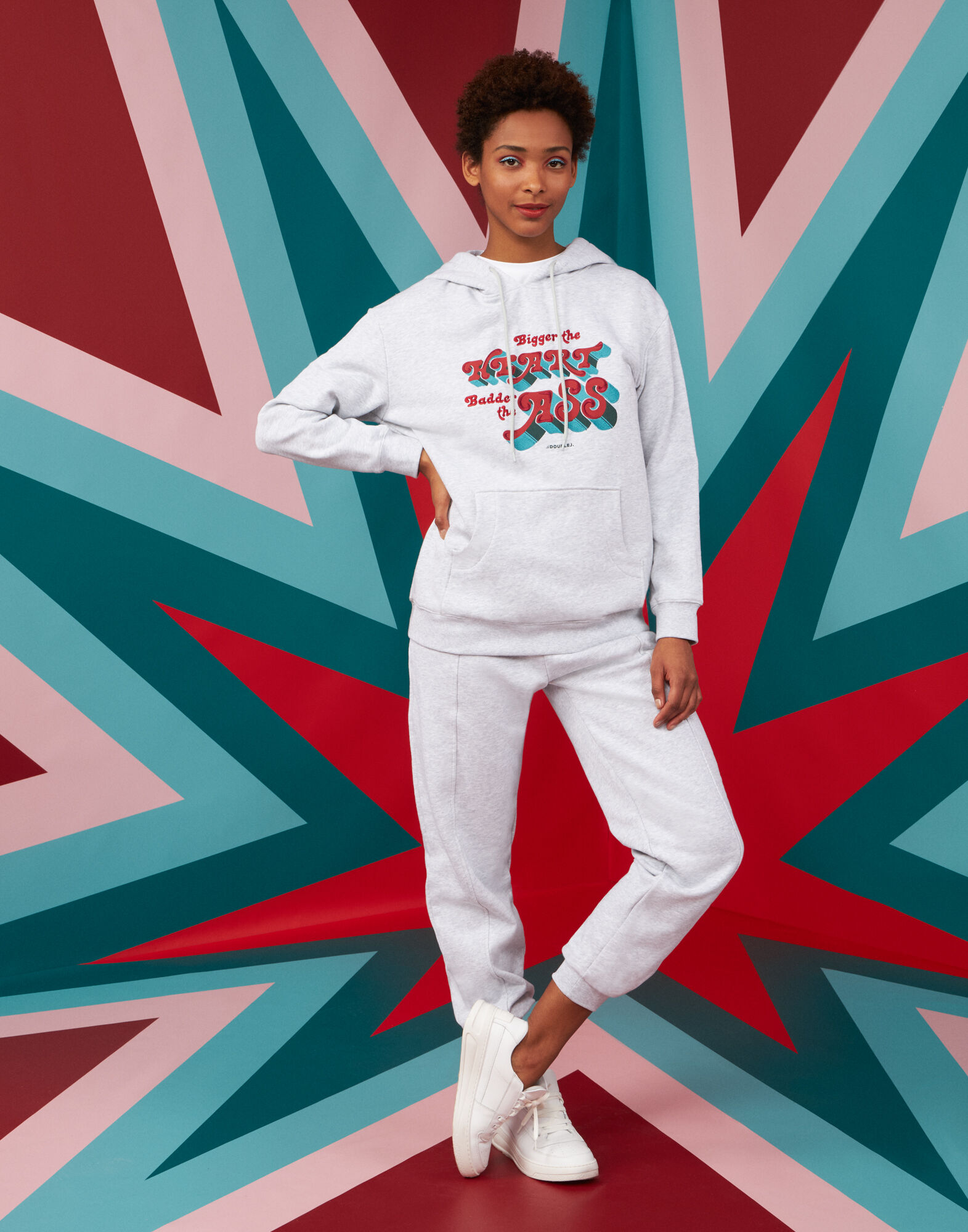 LaDoubleJ Sporty Sweater BadAss Slogan SWE0005JER013BAD0001