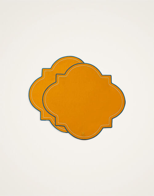 La DoubleJ Medallion Placemats Set Of 2 La DoubleJ Medallion Placemats Set Of 2 Solid Yellow PMT0028ACR003SOLIDYE02