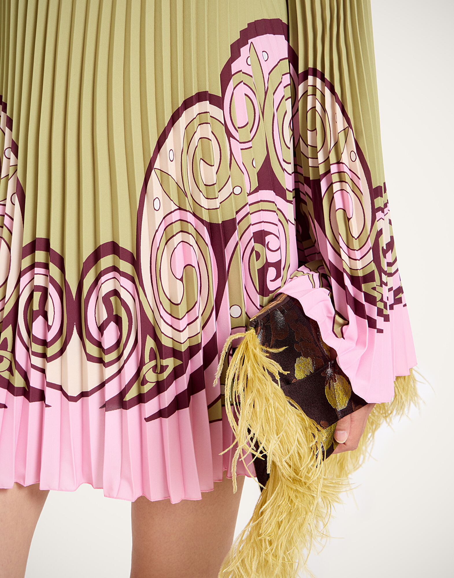 La DoubleJ Twirling Tunic Kells Swirl Plac&eacute;e Green DRE1115CHF007KLS01GR02