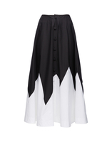 La DoubleJ Holiday Skirt Intarsio Color Block B/W SKI0062COT043CLB09BL01