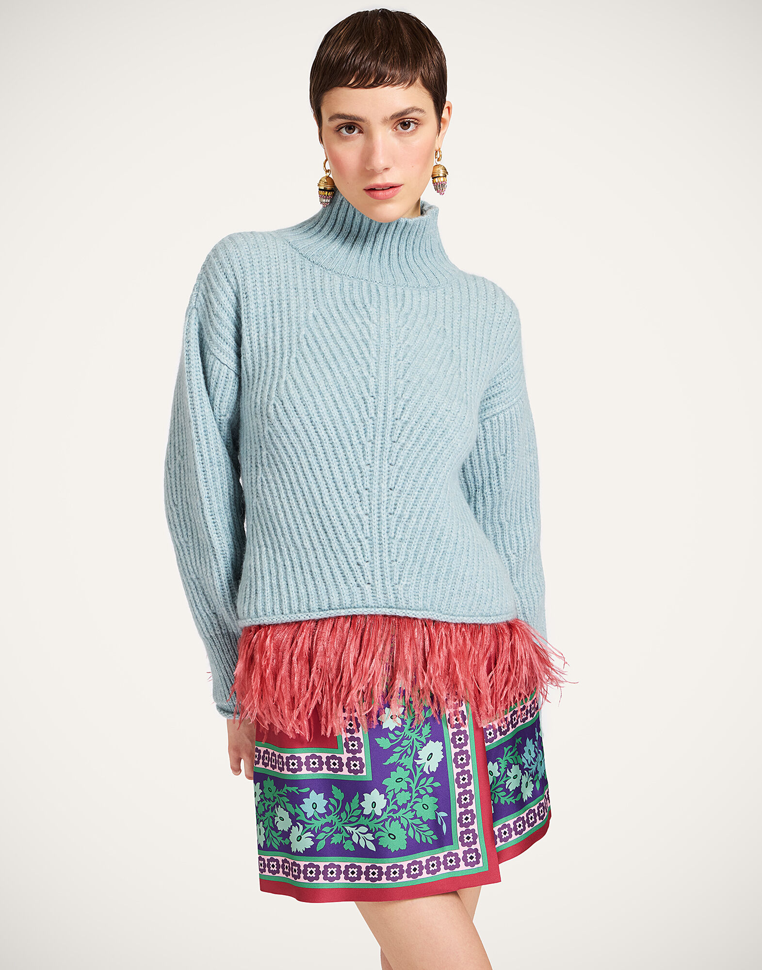 La DoubleJ High Kick Sweater Powder Blue PUL0174KNI098VA460BU13