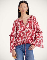 La DoubleJ Boho Blouse La DoubleJ Boho Blouse Mamma Red TOP0149COT003MAM01RE01