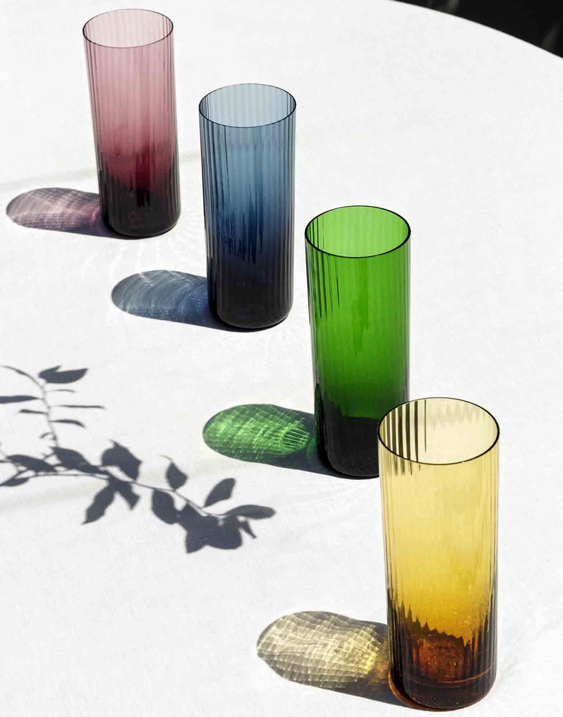 La DoubleJ Tumbler Glass Set of 4 La DoubleJ Tumbler Glass Set of 4 Misty Rainbow Mix GLA0015MUR001ASS0006