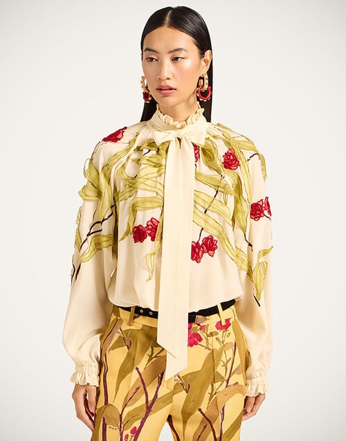 La DoubleJ Cerere Blouse La DoubleJ Cerere Blouse Bamboo Buttercream SHI0149EMB117BMB04WH09