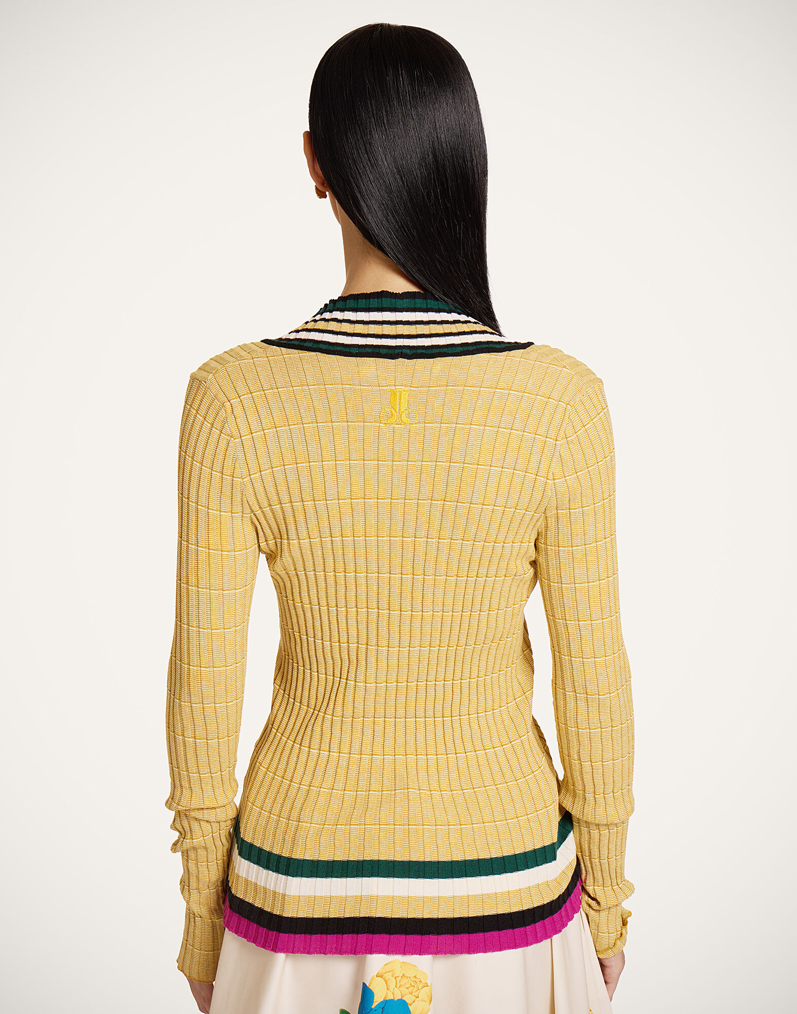 La DoubleJ Releve Top Solid Yellow PUL0347KNI196VA464YE02