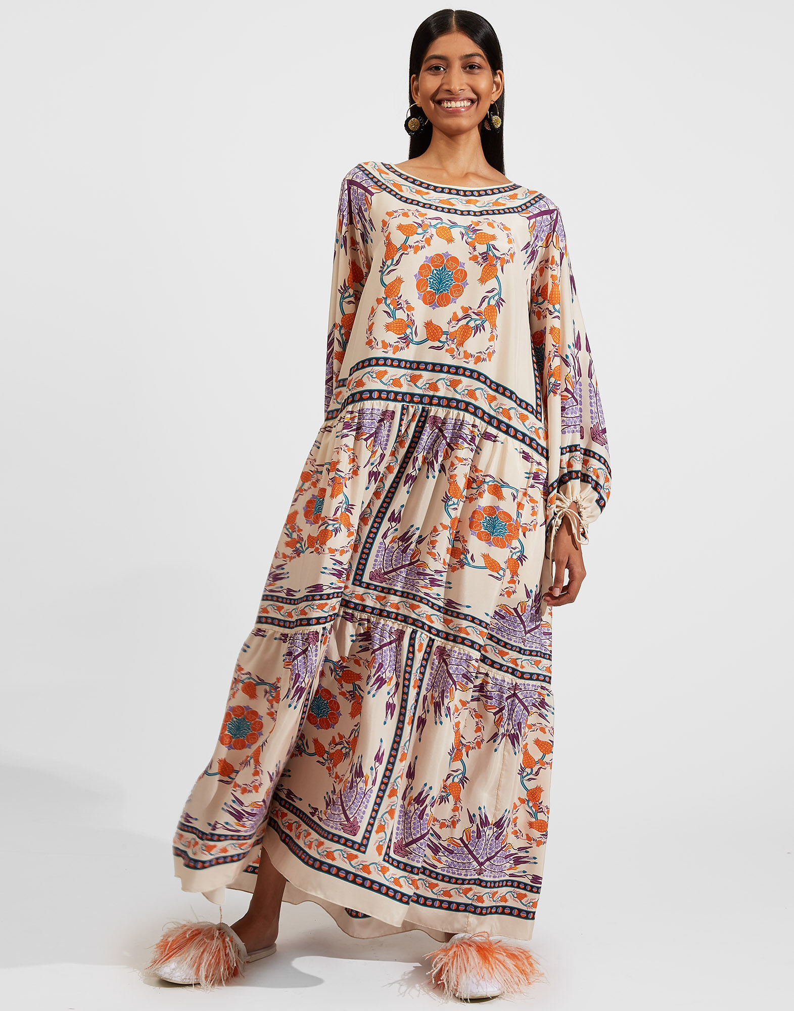 La DoubleJ Vesta Dress Melograno Plac&eacute;e DRE0302SIL009MEL0004