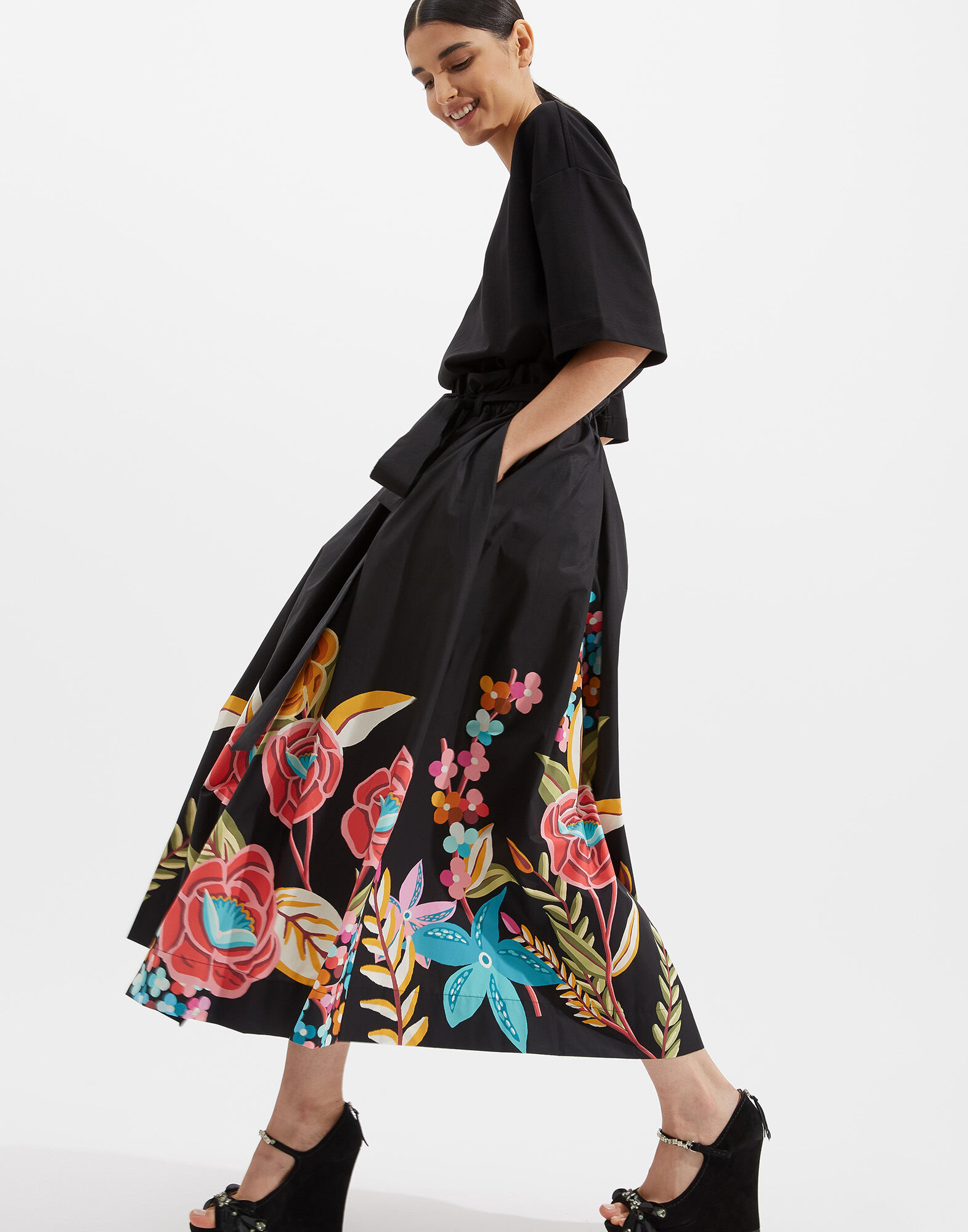 La DoubleJ Sardegna Skirt Autunno Plac&eacute;e SKI0044COT015AUT0001