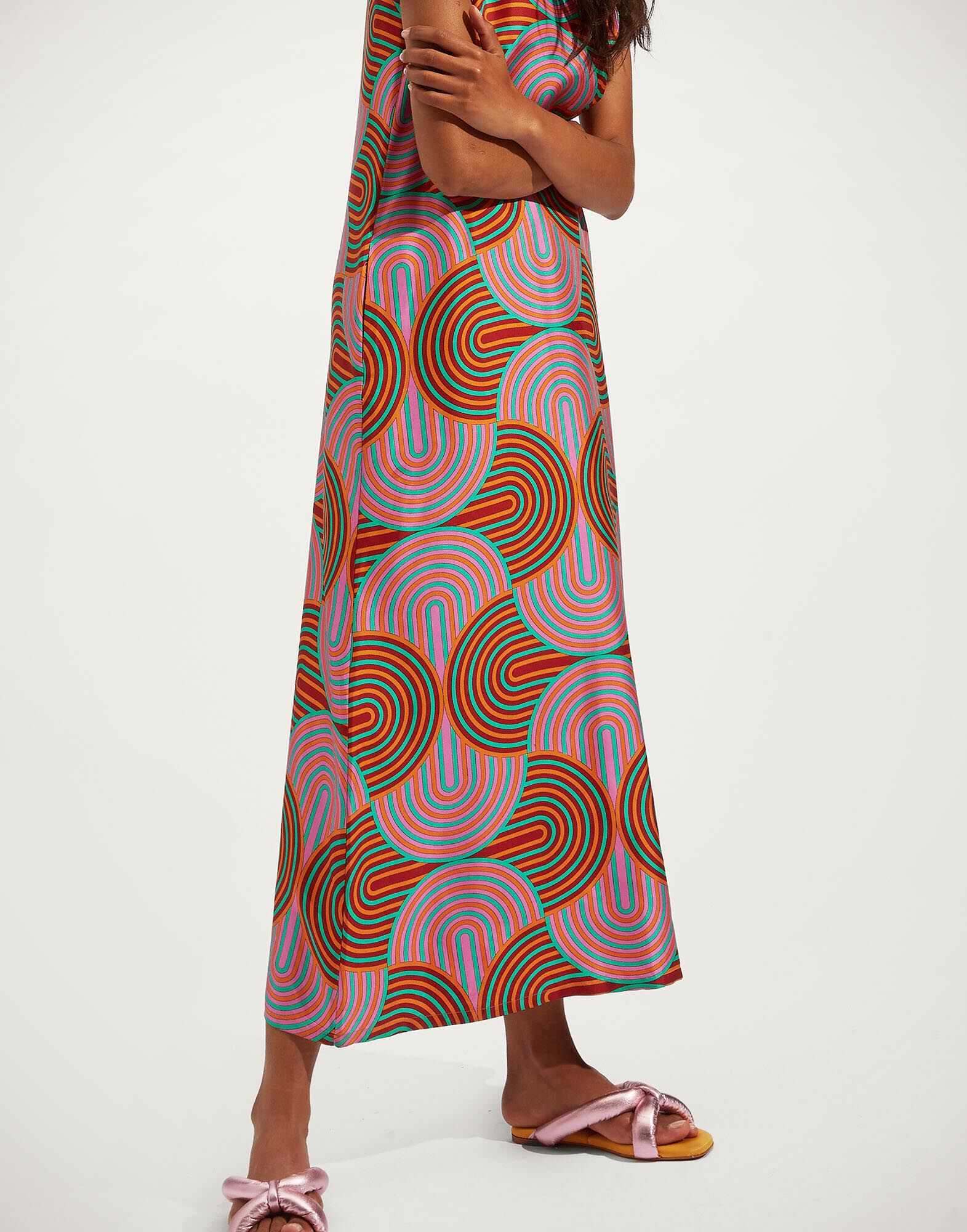 La DoubleJ Swing Dress Slinky Rosso DRE0001SIL001SLI0002