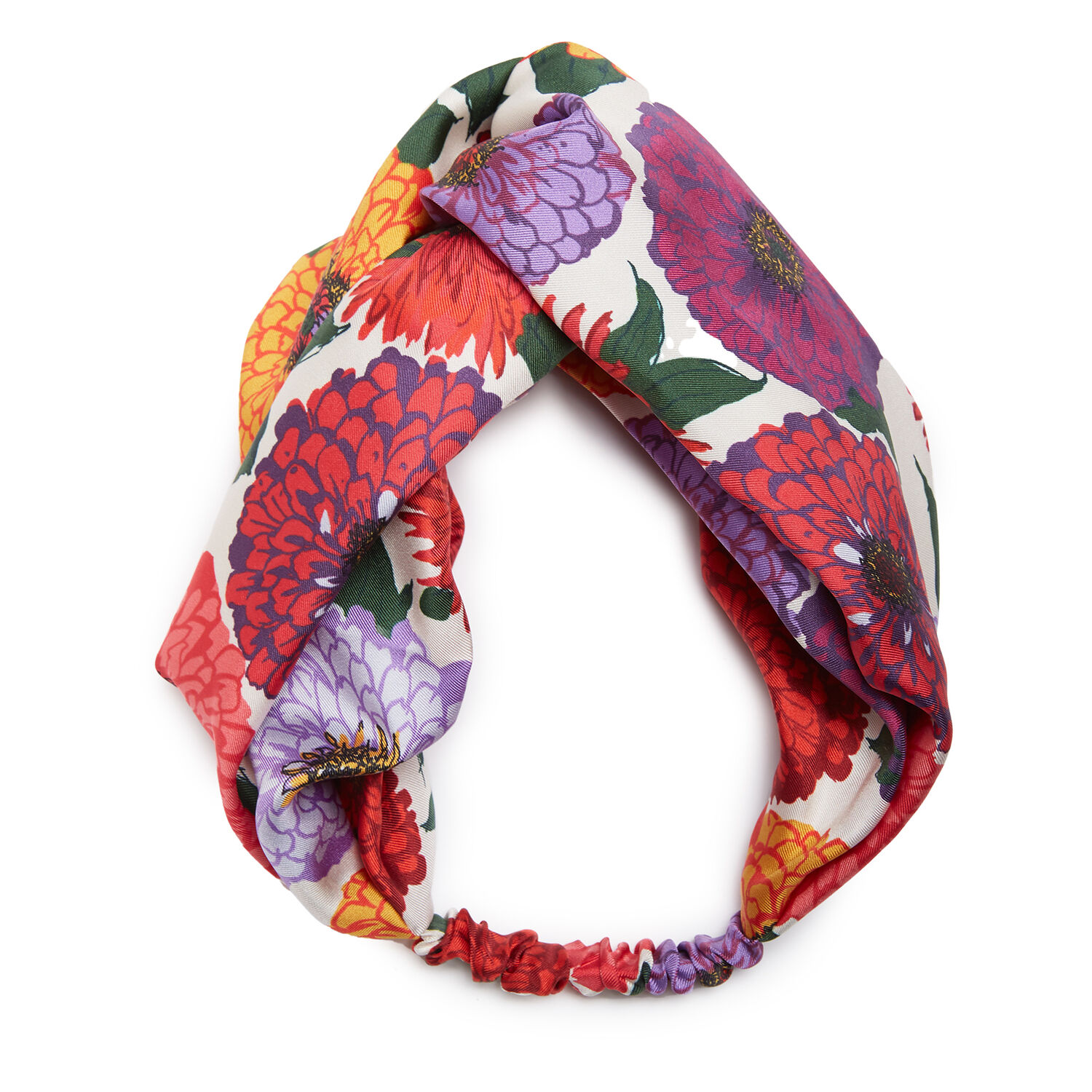 La Doublej Floral-print Headband In Zinnie