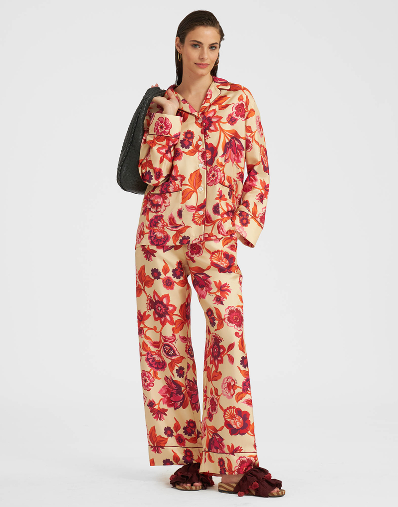 La DoubleJ Pajama Pants La DoubleJ Pajama Pants Hottie Cream TRO0116SIL001HOT01WH03