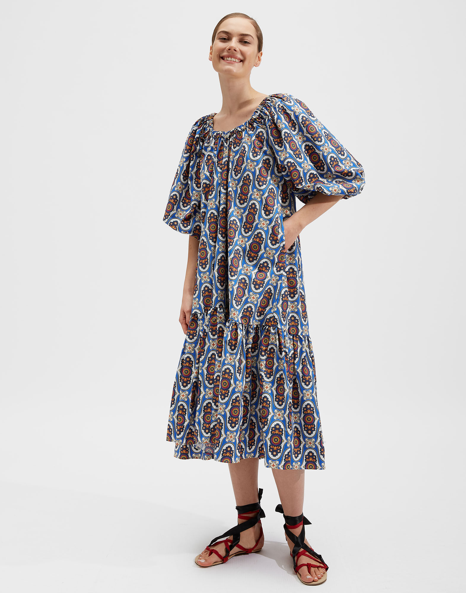 LaDoubleJ Paloma Dress Amalfi DRE0145COT001AMA0001