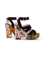 La DoubleJ Medal Wedge La DoubleJ Medal Wedge Big Flower Rose SHO0079COT005BFL03PI01