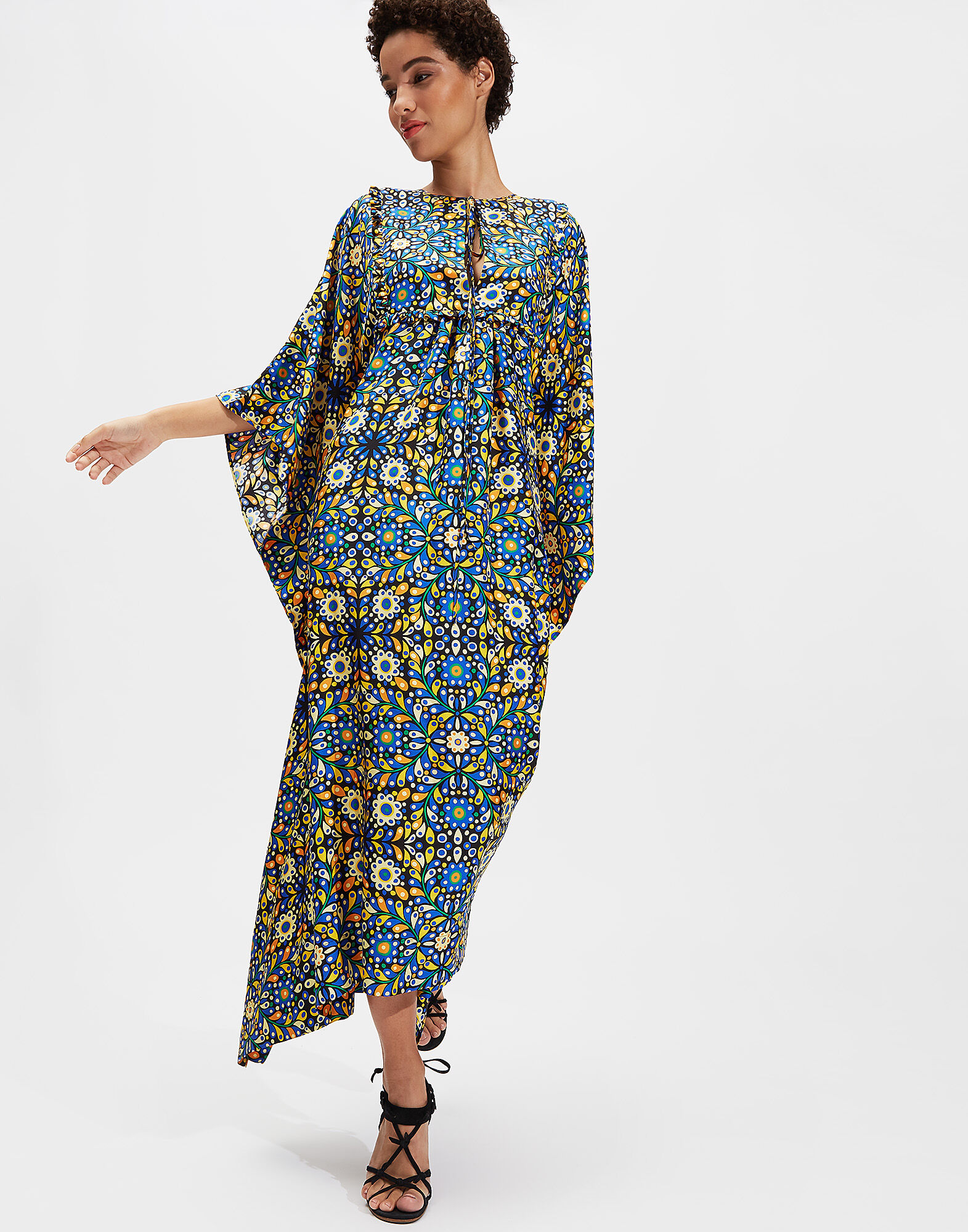 LaDoubleJ Talitha Kaftan Confetti Blu DRE0048SIL001CON0002