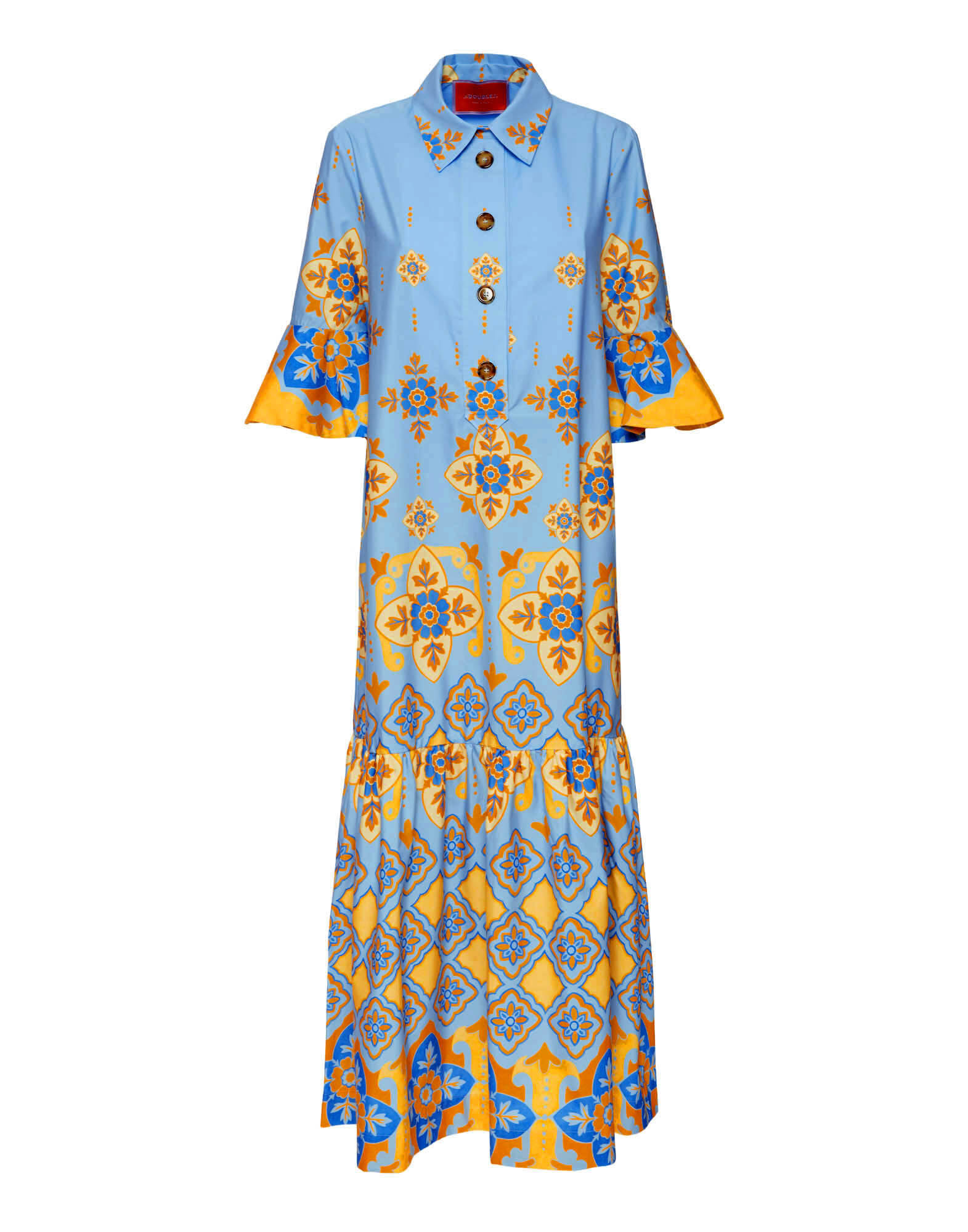 La DoubleJ Artemis Dress Partenope Light Blue DRE0176COT039PRT01BU01