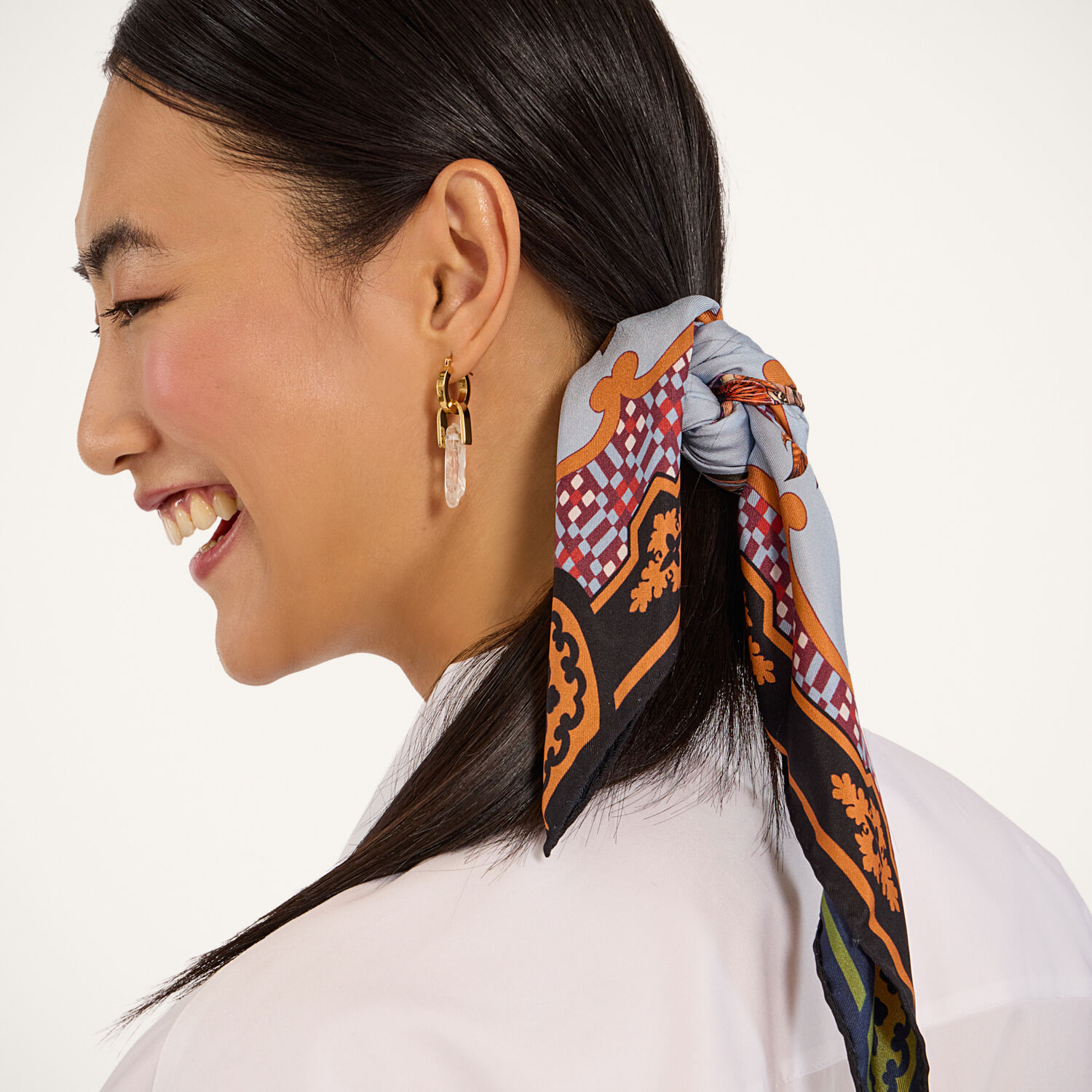 La Doublej Mini Foulard In Blue