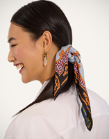 La DoubleJ Foulard 45 La DoubleJ Foulard 45 Mariposa Placée Celeste SCA0065SIL006MAR07BU12