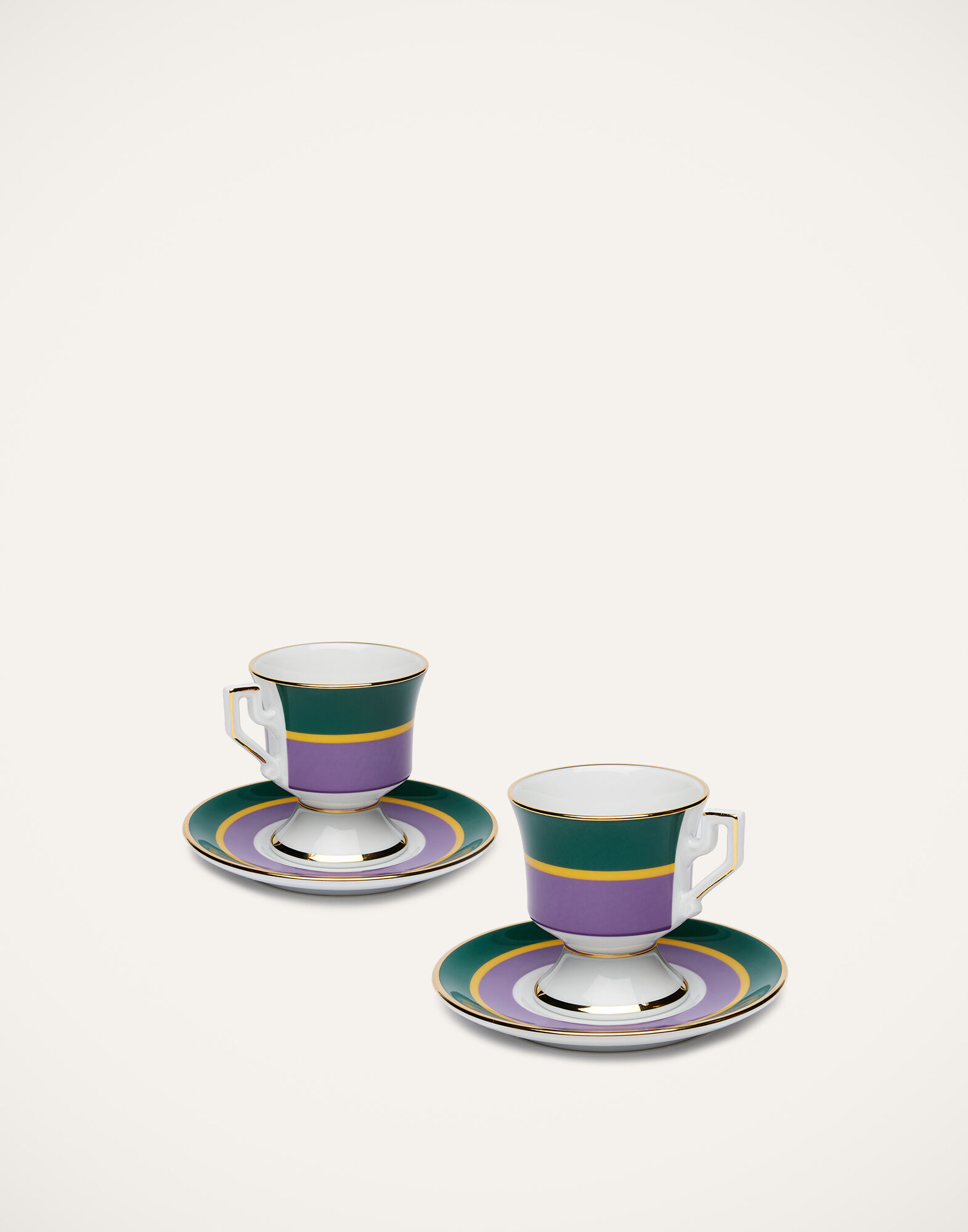 La DoubleJ Espresso Cup & Saucer Set of 2 Rainbow Viola DIS0007CER001RAI0007