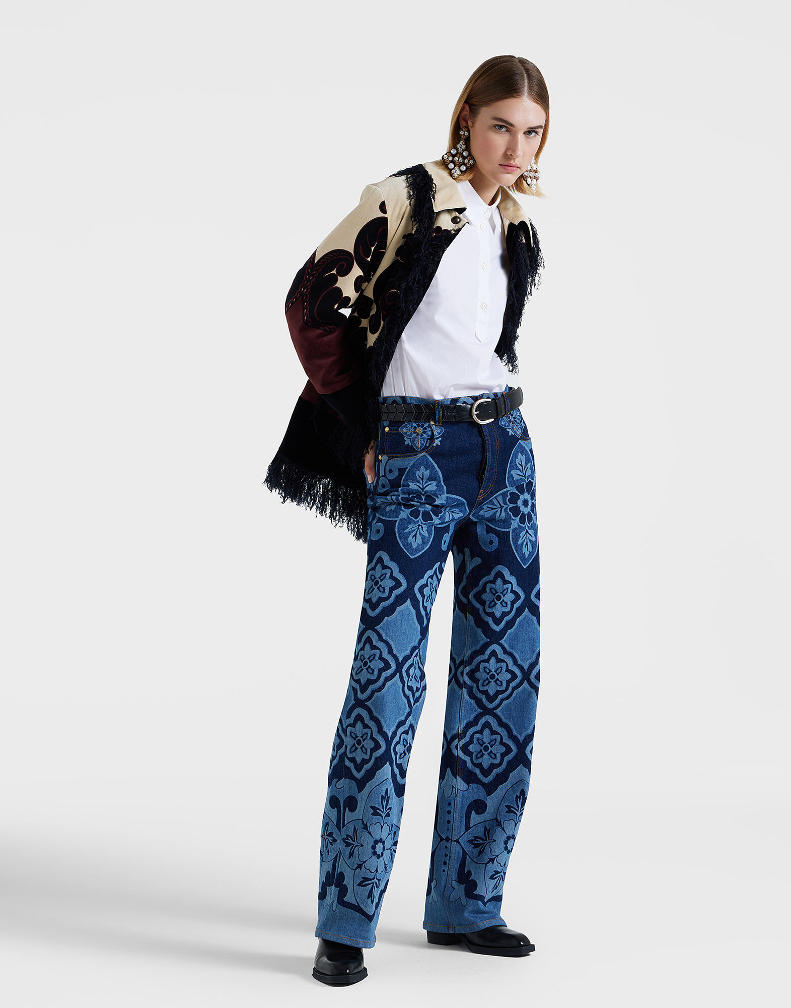 La DoubleJ Bonanza Jacket Corsini Plac&eacute;e Cream JAC0119COT061INI02WH03