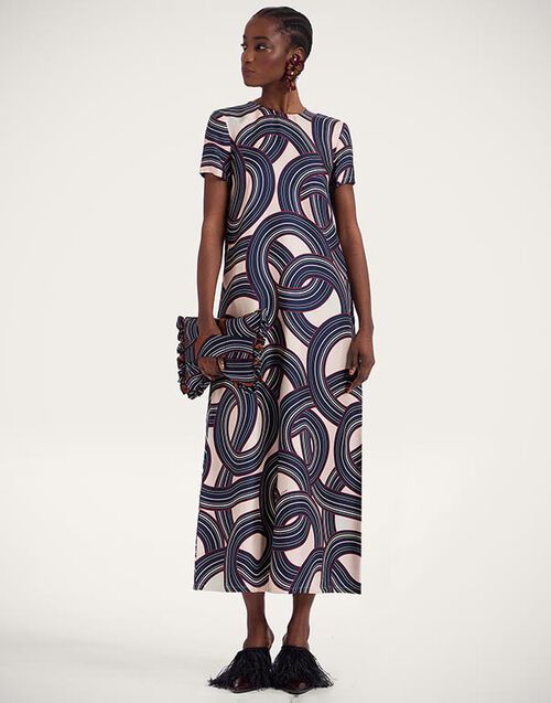 La DoubleJ Swing Dress Montecarlo Cream DRE0001SIL001MTC01WH03