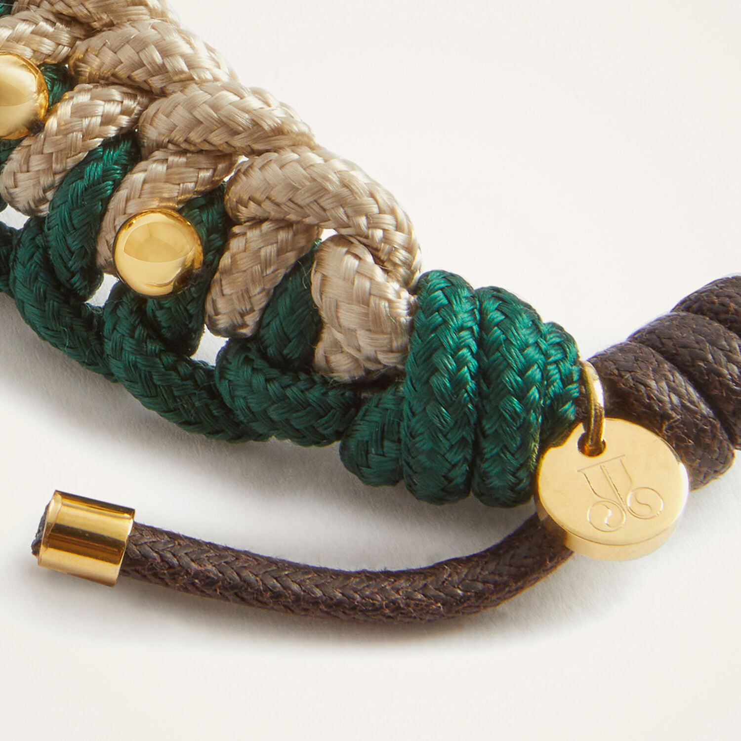 La Doublej Better Together Bracelet In Bicolor Emerald & Ivory