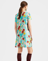 LaDoubleJ Mini Swing Dress LaDoubleJ Mini Swing Dress Winter Rose Turchese DRE0159SIL001WTR0002