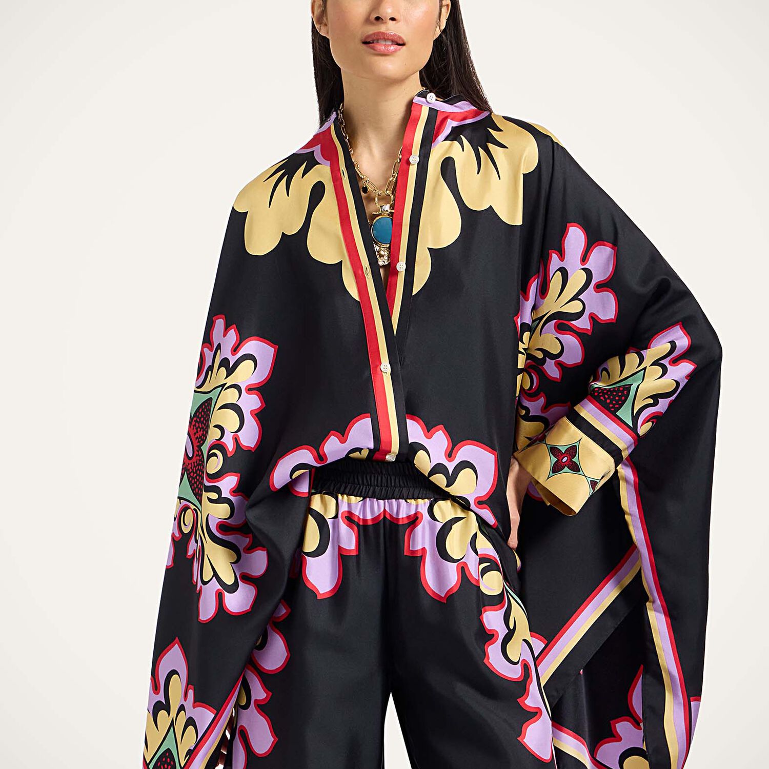 La Doublej La Double J Silk Twill Shirt With Cascading Fit