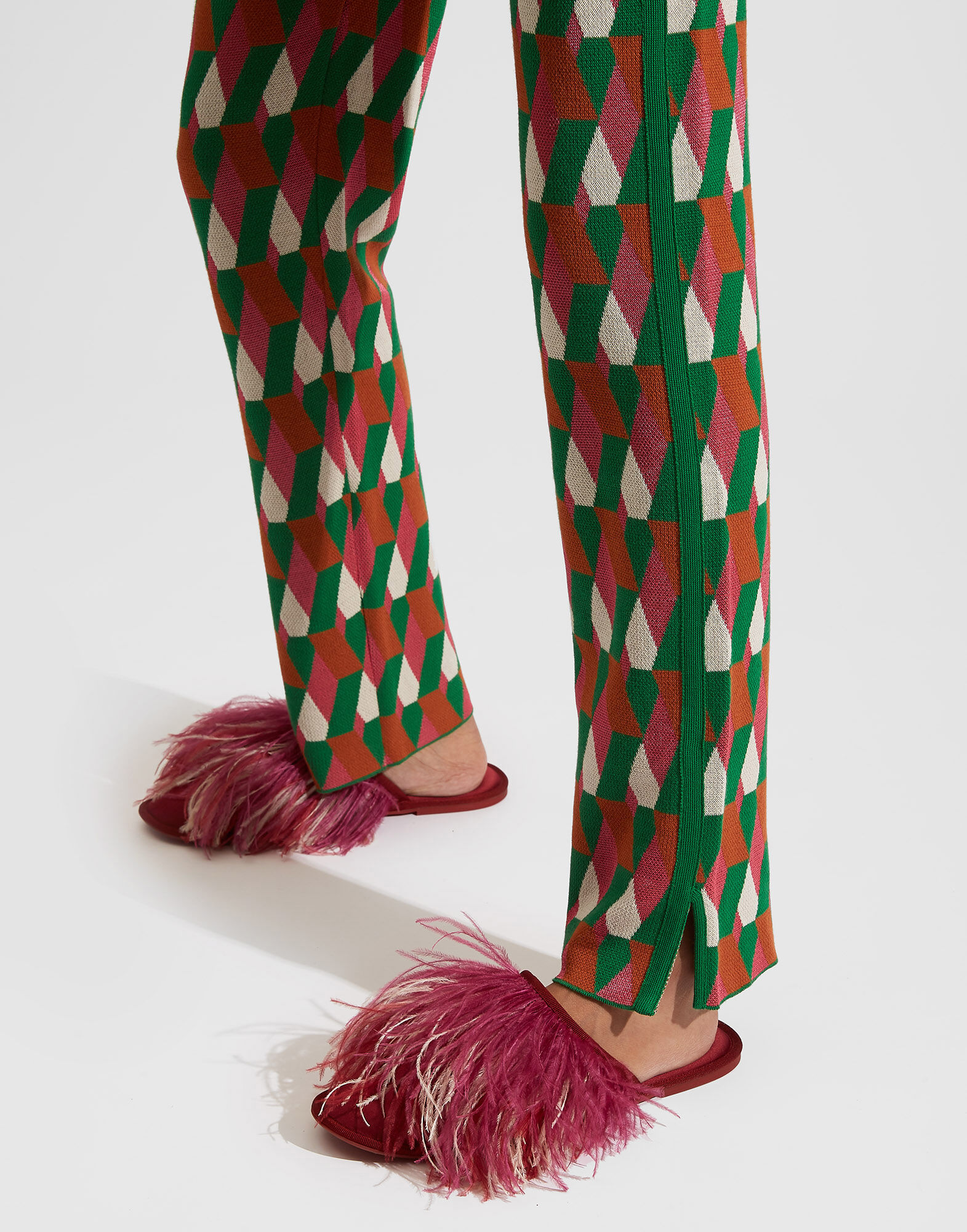 La DoubleJ Knit Leisure Joggers Diamond Verde TRO0045KNI044VAR0079