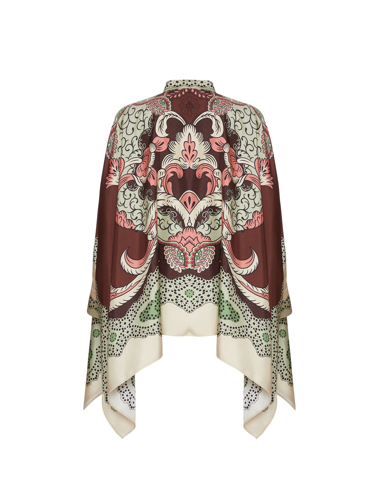 La DoubleJ Foulard Shirt Portal Plac&eacute;e Brown SHI0059SIL006POR02BR11