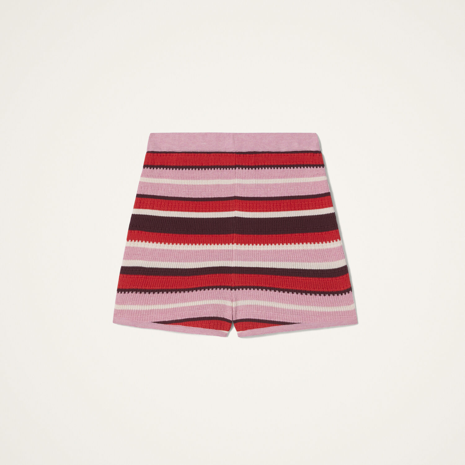 La Doublej Veneziana Striped Ribbed Cotton Shorts