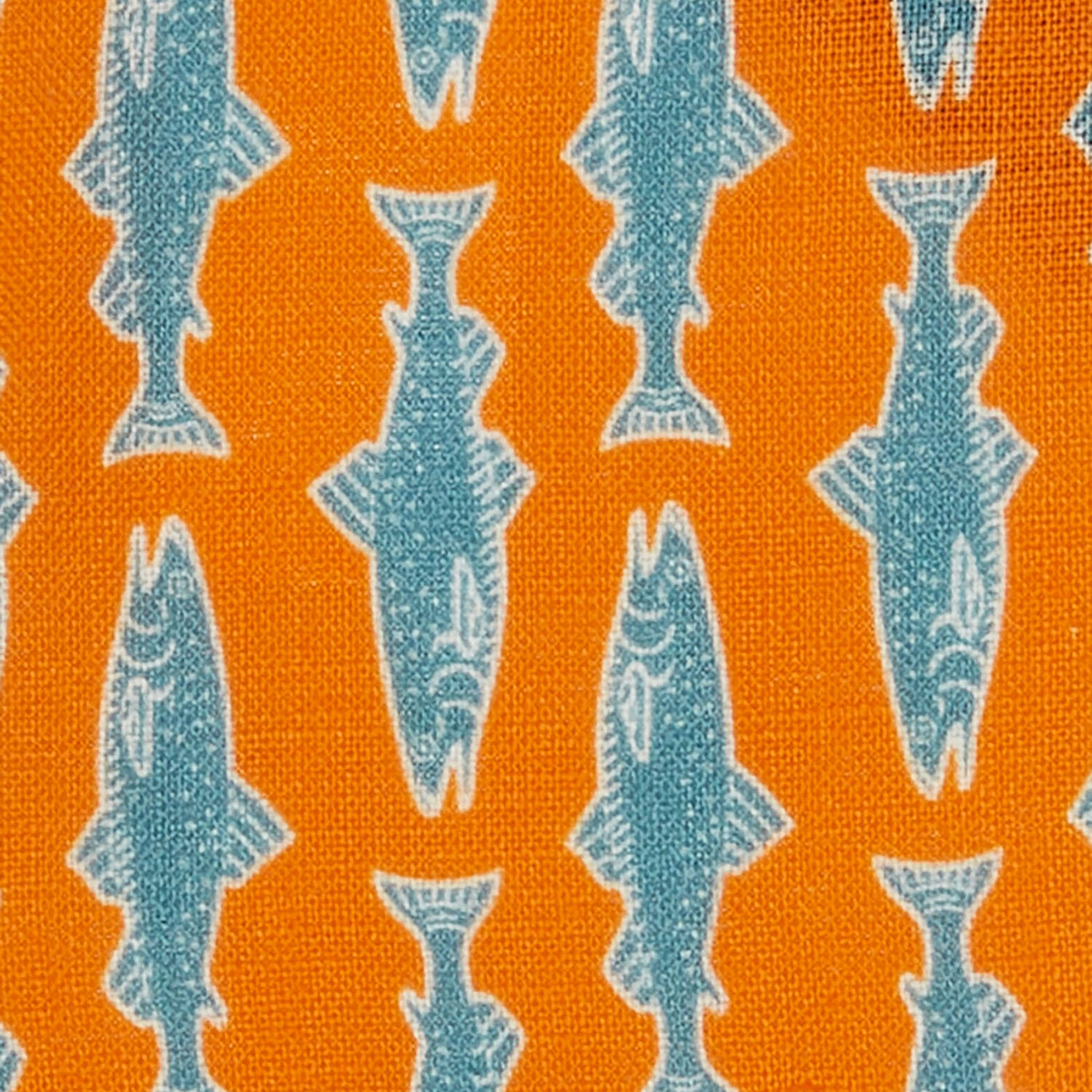 Shop La Doublej Small Napkins Set Of 4 In Como Fish Orange Small