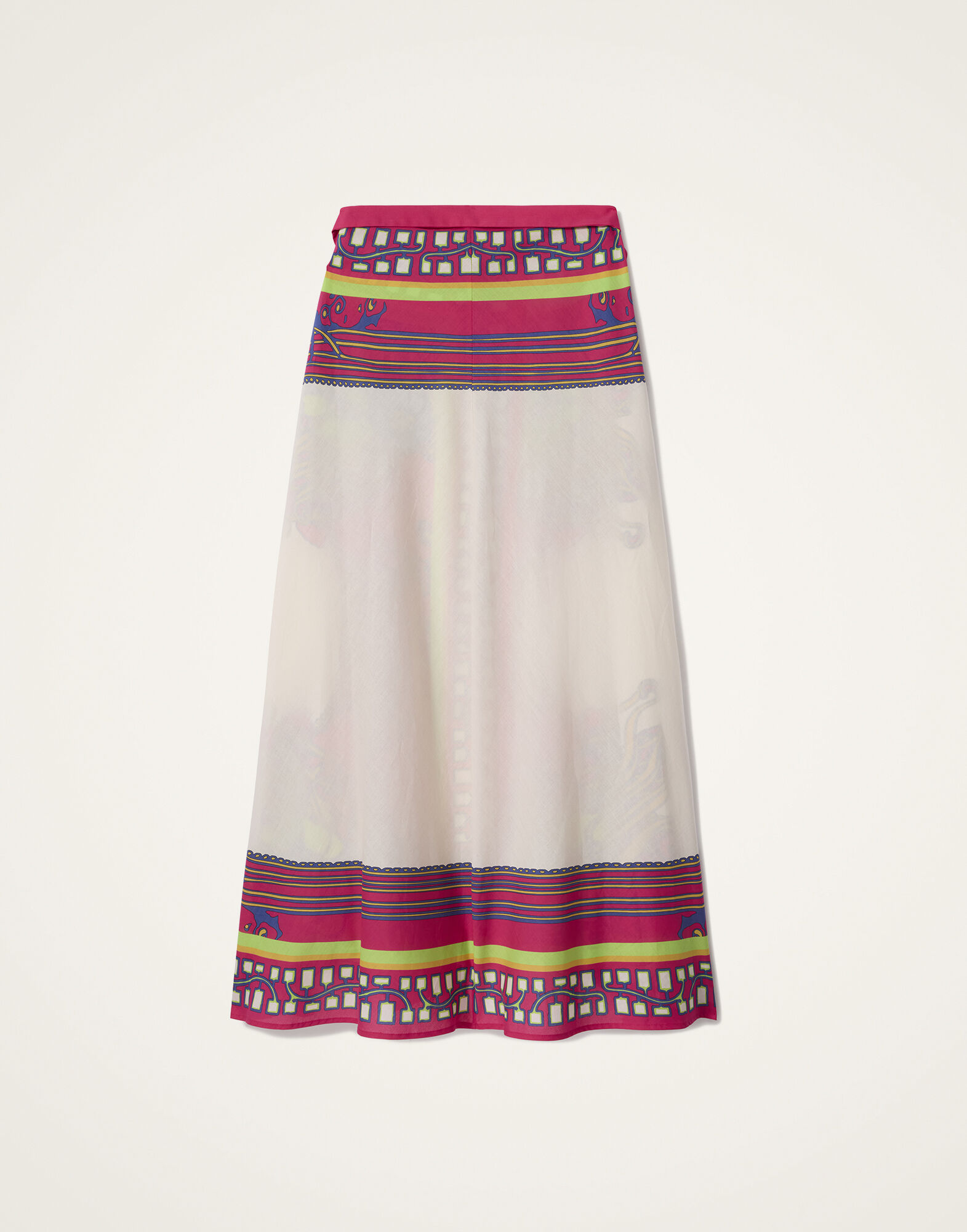 La DoubleJ Sarong Skirt Lemuria Plac&eacute;e Pink SKI0122COT056LEM02PI01