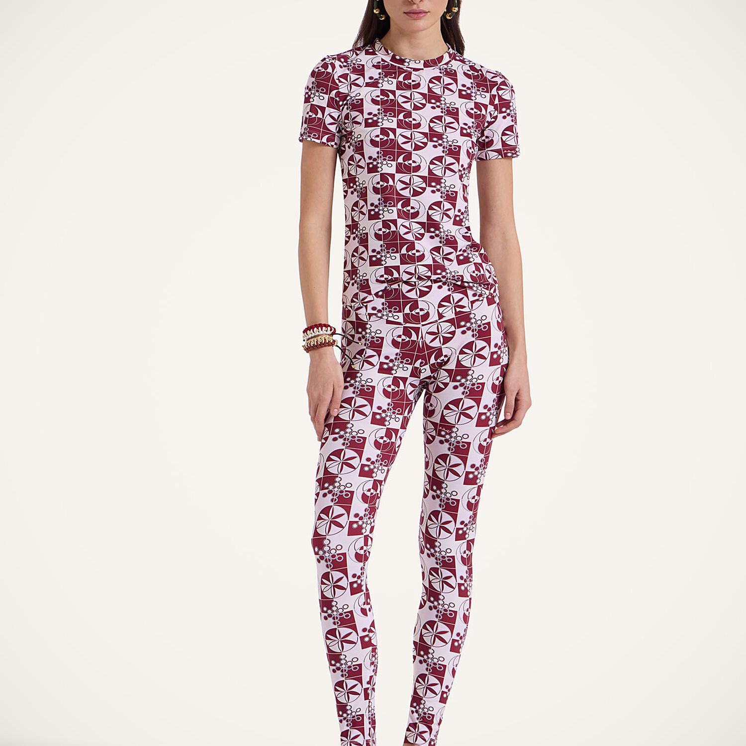 La Doublej Magica Leggings In Eclipse Burgundy