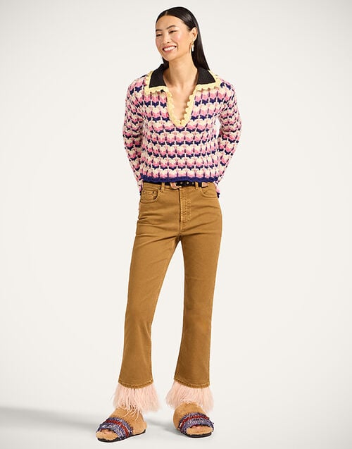 La DoubleJ Fancy Crop Jeans La DoubleJ Fancy Crop Jeans Khaki TRO0097DEN008SOLIDGR07